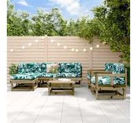 vidaXL 7-delige Loungeset geÃ¯mpregneerd grenenhout3186220 G