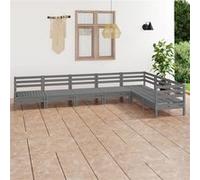 vidaXL 7-delige Loungeset massief grenenhout grijs3083016 Gris G