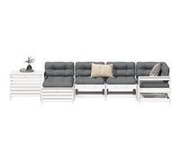 vidaXL 7-delige Loungeset massief grenenhout wit3250977 G