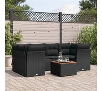 Salon de Jardin avec Coussins Canapés Patio 7 pcs Beige Résine Tressée vidaXL