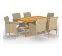 7-delige Tuinset beige3067767