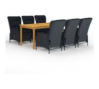 vidaXL 7-delige Tuinset donkergrijs3067932 Gris G