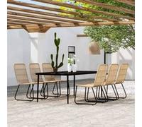 vidaXL 7-delige Tuinset eikenkleurig3099177 G