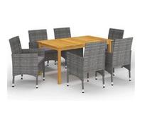 7-delige Tuinset grijs3067766