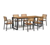 vidaXL 7-delige Tuinset massief acaciahout en metaal3155412 G
