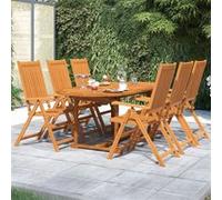 Vidaxl Ensemble À Manger De Jardin 7 Pcs Bois D'acacia Massif 120-170 Cm