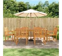 Vidaxl Ensemble De Salle À Manger De Jardin 7 Pcs Bois D'acacia Solide