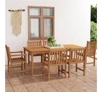7-delige Tuinset massief teakhout3059947