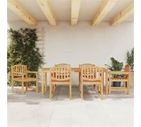vidaXL 7-delige Tuinset massief teakhout3157935 bois de teck G