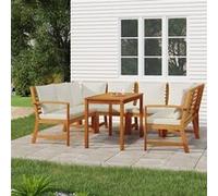 Vidaxl Ensemble De Salle À Manger De Jardin Coussins 7 Pcs Bois Acacia