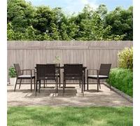 vidaXL 7-delige Tuinset met kussens poly rattan en staal3186978 G