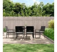 Vidaxl Ensemble À Manger De Jardin 7 Pcs Coussins Résine Tressée Acier