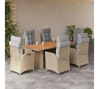 Ensemble à Manger de Jardin avec Coussins Table 9 pcs Gris Résine Tressée vidaXL