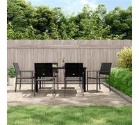 vidaXL 7-delige Tuinset poly rattan en staal3187028 G