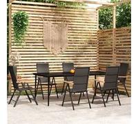vidaXL 7-delige Tuinset zwart3099123 Noir G