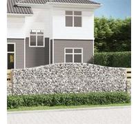 Vidaxl Paniers À Gabions Arqués 7 Pcs 400x50x120/140 Cm Fer Galvanisé