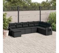 Salon de Jardin avec Coussins Canapés Patio 8 pcs Beige Résine Tressée vidaXL