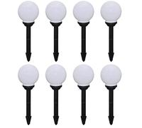 vidaXL 8 pcs Lampes d'allée d'extérieur à LED 15 cm et piquet au sol 277114