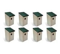 vidaXL Nichoirs pour oiseaux 8 pièces en bois 14 x 15 x 22 cm