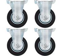 vidaXL 8 pcs Roulettes fixes 100 mm G