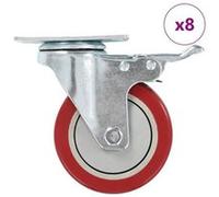 8 pcs Roulettes pivotantes 100 mm