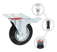 vidaXL 8 pcs Roulettes pivotantes 160 mm Noir G