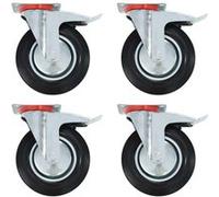 vidaXL 8 pcs Roulettes pivotantes 200 mm G