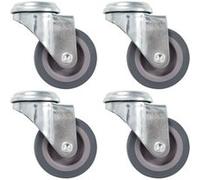 vidaXL 8 pcs Roulettes pivotantes à trou de boulon 50 mm G