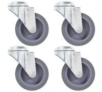 vidaXL 8 pcs Roulettes pivotantes à trou de boulon 75 mm