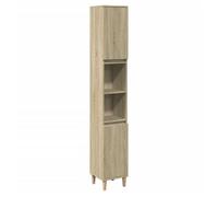 VidaXL 849657 miroir de salle de bain et armoire de rangement pour évier Chêne