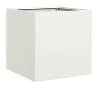 Vidaxl 860662 Pot À Fleurs Acier Blanc Blanc