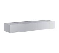 Vidaxl 860764 Pot À Fleurs Acier Galvanisé
