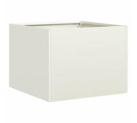 Vidaxl 860795 Pot À Fleurs Acier Blanc Blanc