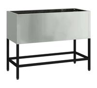 Vidaxl 865888 Pot À Fleurs Acier Galvanisé Argent Argent