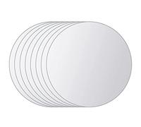 vidaXL 8X Carreaux de Miroir Rond Miroir Mural Miroir sans Cadre Décoration de Salon Salle de Séjour Chambre Salle de Bain Maison Intérieur Verre
