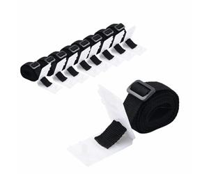 vidaXL 8X Fixations de Rouleau de Couverture de Piscine Pince pour Rouleau de Piscine Bobine de Couverture Solaire Sangle Boucle Clip 1,8 m