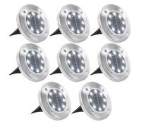 Lampe Solaire De Sol 8 Pcs Lumières Led Blanc Blanc