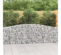 Vidaxl Paniers À Gabions Arqués 8 Pcs 400x30x80/100 Cm Fer Galvanisé