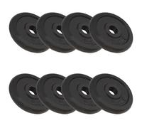 vidaXL 8X Plaques de Poids Disque de Poids d'Haltère Musculation Barre d'Haltères Barre de Curl Salle de Sport Gymnase Maison 8x2,5 kg Fonte