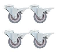 vidaXL 8 pcs Roulettes pivotantes à trou de boulon 50 mm G