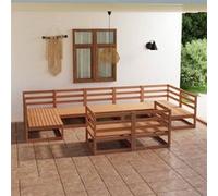 Vidaxl Salon De Jardin 9 Pcs Bois De Pin Massif