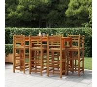 vidaXL Ensemble de bar de jardin 9 pièces Bois d'acacia solide