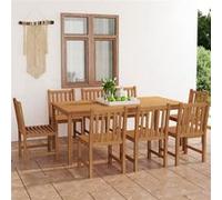 Vidaxl Ensemble De Salle À Manger De Jardin 9 Pcs Bois De Teck Solide