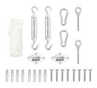 Vidaxl Jeu D'accessoires De Voile D'ombrage 9 Pcs Acier Inoxydable