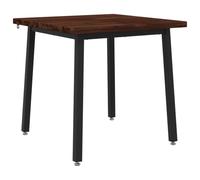vidaXL 90 x 90 x 75 cm Bois d'Acacia Massif Marron foncé et Noir Carré
