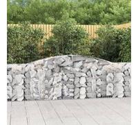 Vidaxl Paniers À Gabions Arqués 9 Pcs 400x30x80/100 Cm Fer Galvanisé