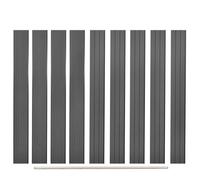 Panneau de clôture de remplacement WPC 9 pcs 170 cm Gris