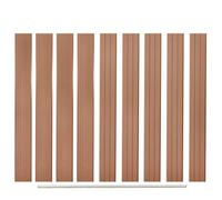 vidaXL 9x Panneau Clôture Remplacement WPC 170 cm Marron Jardin Patio Terrasse 45039