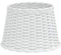 vidaXL Abat-jour blanc Ø40x26 cm osier, abat-jour de lampe de table, abat-jour de lampe suspendue, abat-jour blanc, abat-jour de lampe de chevet