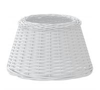vidaXL Abat-jour en osier blanc Ø50x30 cm – pour lampe de table, suspendue, chevet